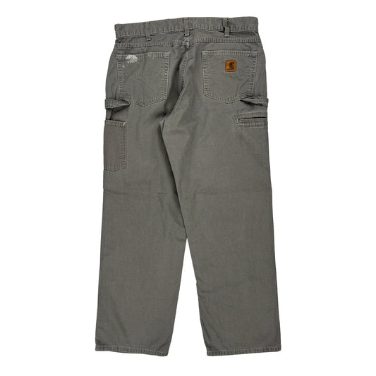 Carhartt Carpenter Trousers - 34W 31L Grey Cotton