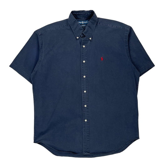 Blake Ralph Lauren Short Sleeve Shirt - Large Blue Cotton