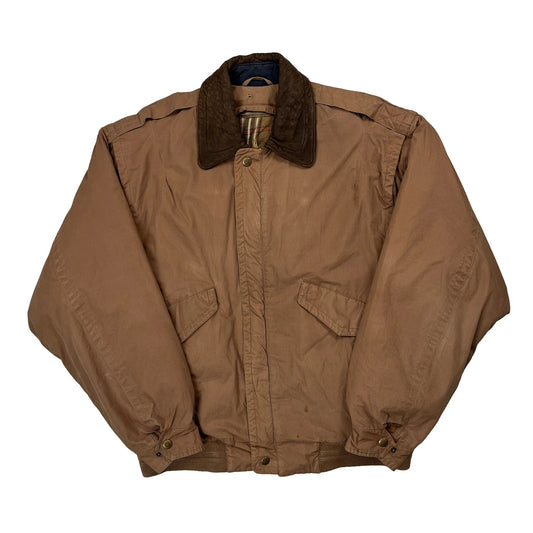 Vintage Gant Bomber Jacket - Medium Brown Cotton