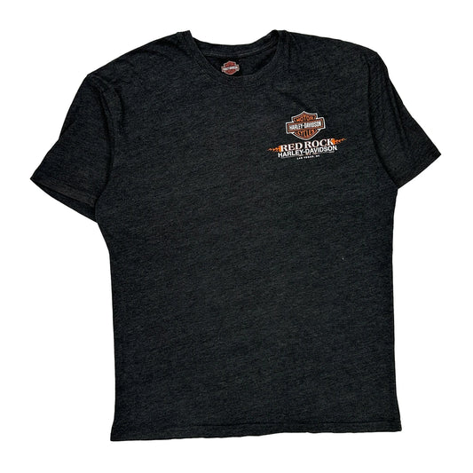 Harley Davidson Graphic T-Shirt - XL Black Cotton