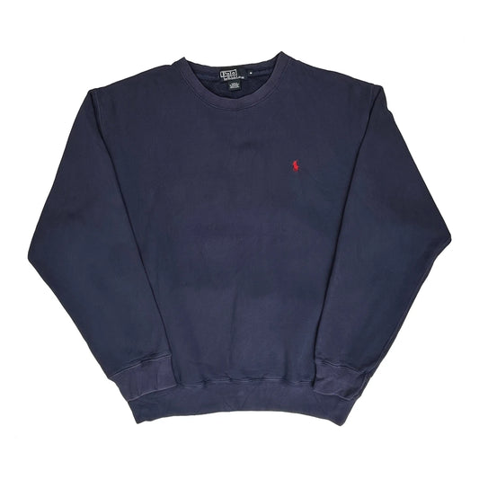 Polo By Ralph Lauren Sweatshirt - Medium Navy Cotton Blend