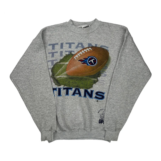 Tennessee Titans Tultex Football Sweatshirt - Medium Grey Cotton Blend