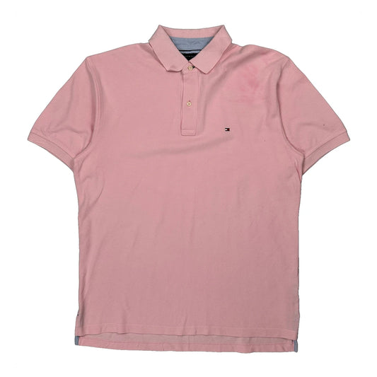 Vintage Tommy Hilfiger Polo Shirt - Large Pink Cotton