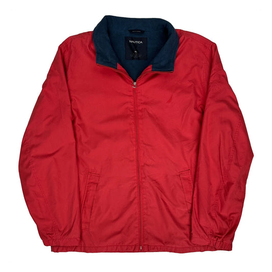 Nautica Windbreaker - XL Red Nylon