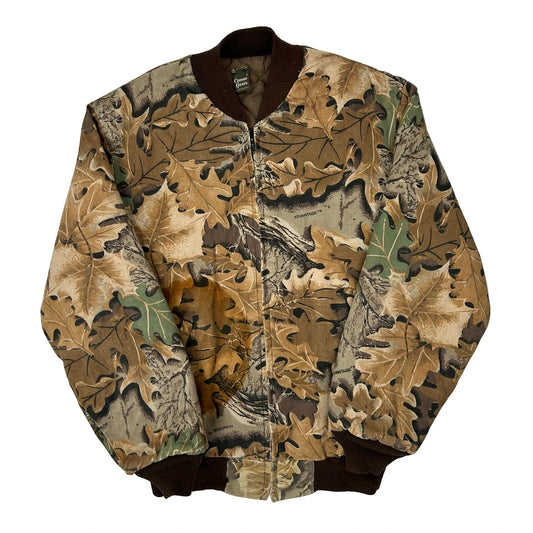 Vintage Made In USA Camo Gear Bomber Jacket - Small Camo Polyester
