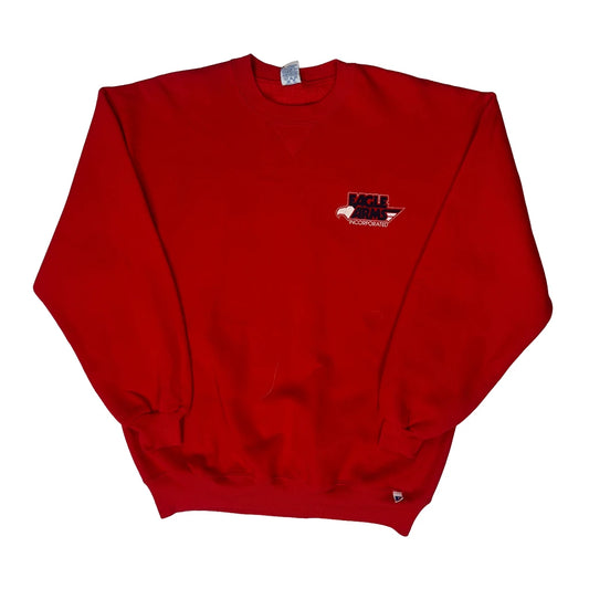 Made In USA Russell Athletic Eagle Arms Logo Sweatshirt - XL Red Cotton