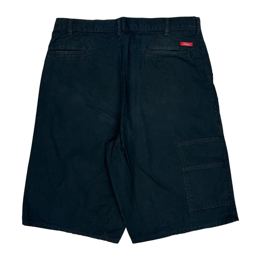 Dickies Baggy Cargo Shorts - 36W 11L Black Cotton