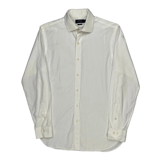 Polo By Ralph Lauren Slim Fit Shirt - Large White Cotton