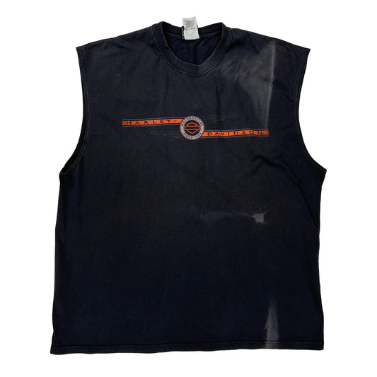 Motorcycles Harley Davidson Graphic Vest - 2XL Black Cotton