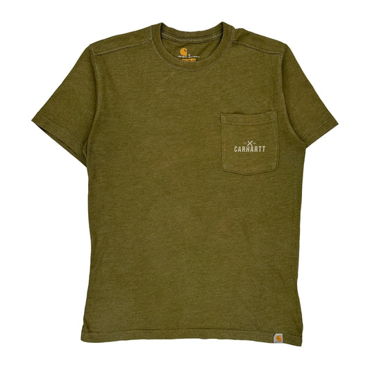 Forged From The Railroad Carhartt T-Shirt - Small Green Cotton