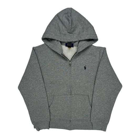 Vintage Age 8-9 Polo By Ralph Lauren Hoodie - Medium Grey Cotton
