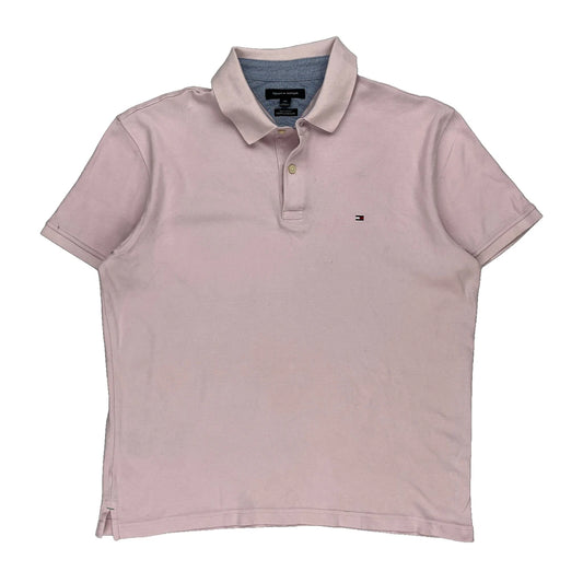 Tommy Hilfiger Polo Shirt - Large Pink Cotton