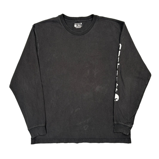 Carhartt Long Sleeve T-Shirt - Large Black Cotton