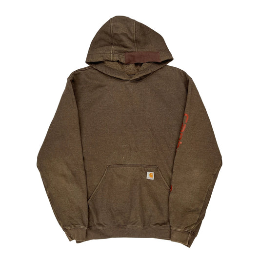 Original Fit Carhartt Tall Hoodie - Large Brown Cotton Blend