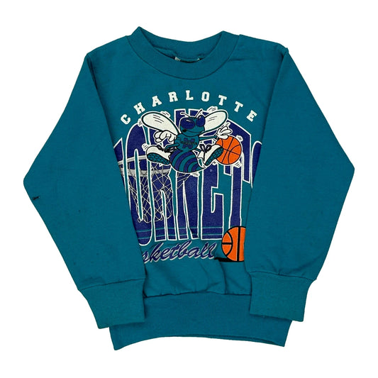 Charlotte Hornets League Ledger Graphic Sweatshirt - Small Blue Cotton Blend