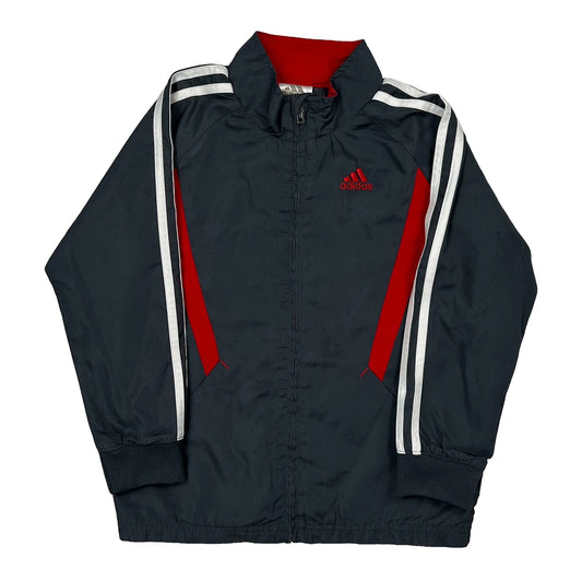 Age 6 Adidas Track Jacket - Small Grey Polyester