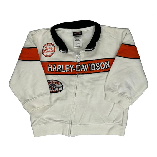 Age 12 Months Harley Davidson Track Jacket - 2XS White Cotton