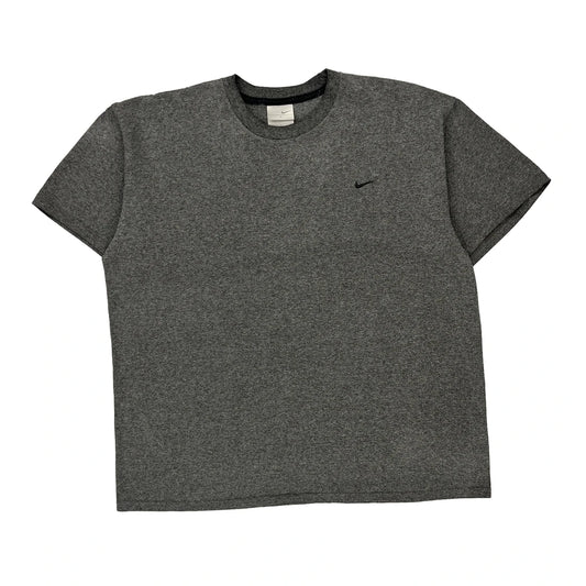 Nike T-Shirt - Large Grey Cotton