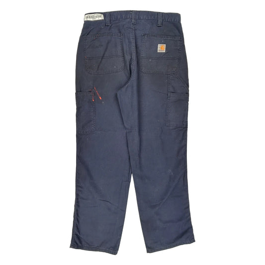 Carhartt Carpenter Trousers - 32W 30L Navy Cotton Blend