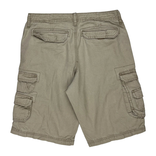 Lee Cargo Shorts - 32W 11L Khaki Cotton