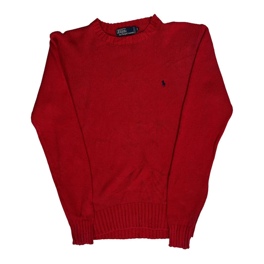 Polo By Ralph Lauren Jumper - Medium Red Cotton