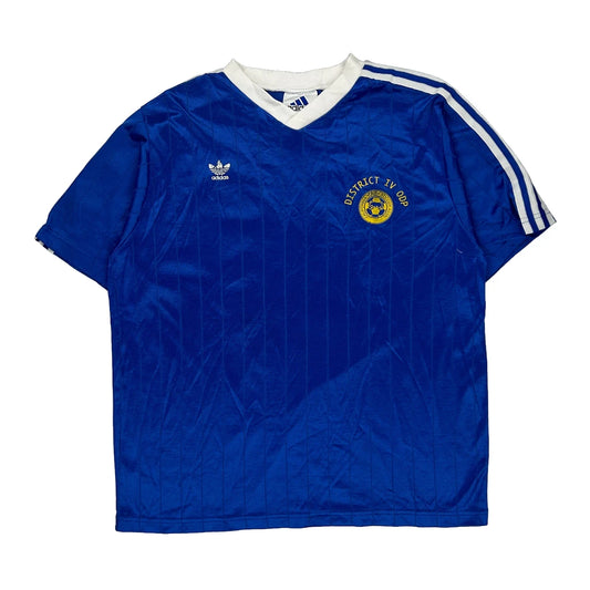 District Iv Odp Adidas Football Shirt - Large Blue Polyester