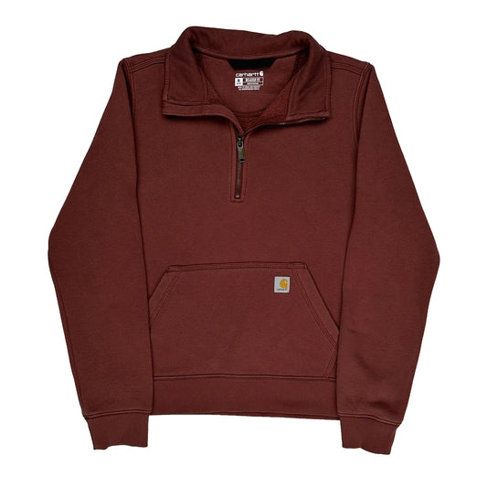 Carhartt 1/4 Zip - Medium Burgundy Cotton