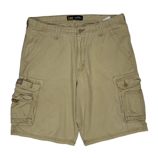 Lee Cargo Cargo Shorts - 36W 10L Beige Cotton