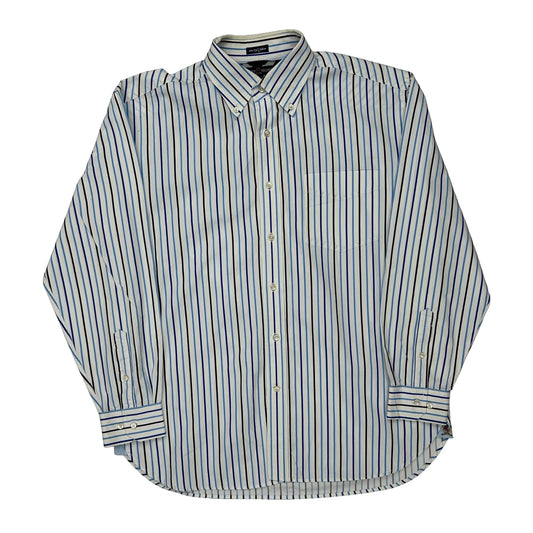 Tommy Hilfiger Striped Shirt - Large Blue Cotton