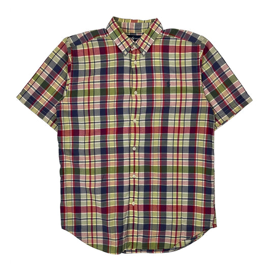 Vintage Ralph Lauren Short Sleeve Shirt - Medium Multicoloured Cotton