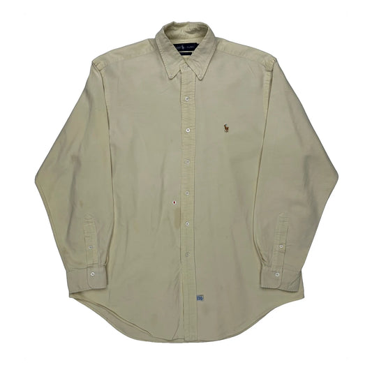 Vintage Ralph Lauren Shirt - Large Beige Cotton