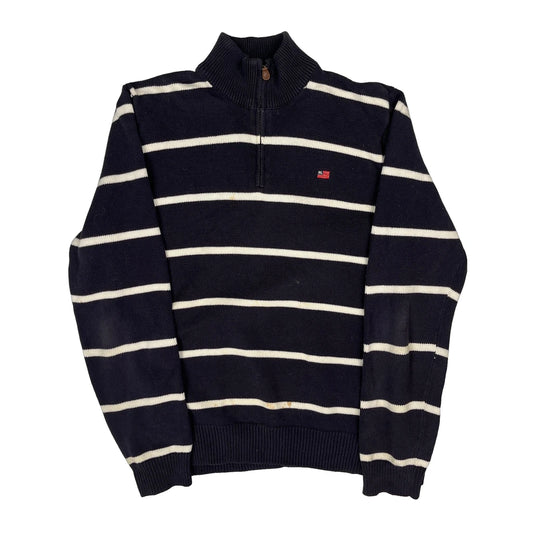Polo By Ralph Lauren Striped Jumper - Large Navy Cotton