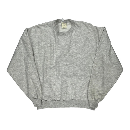 Jerzees Sweatshirt - Large Grey Cotton Blend
