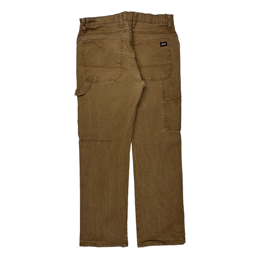 Dickies Carpenter Trousers - 33W 32L Brown Cotton