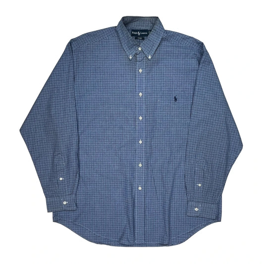 Blake Ralph Lauren Checked Shirt - Large Blue Cotton