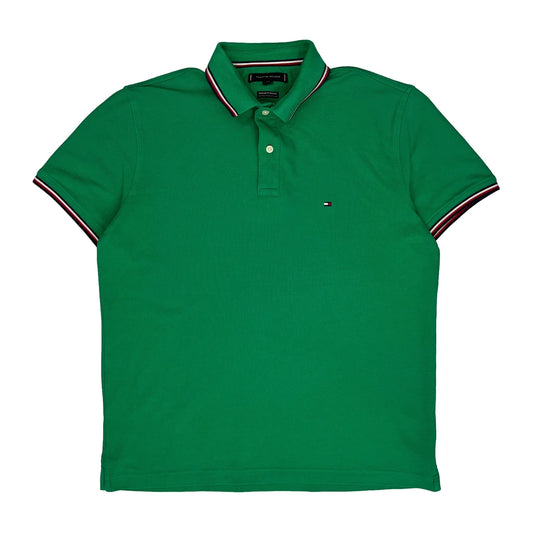 Vintage Tommy Hilfiger Polo Shirt - Large Green Cotton