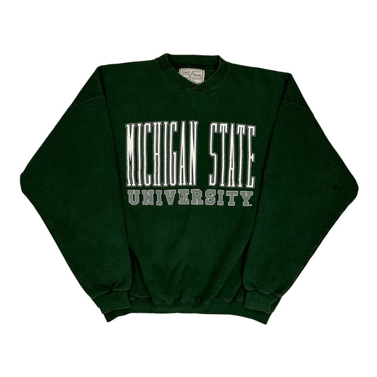 Michigan State University Galt Sand College Sweatshirt - Large Green Cotton