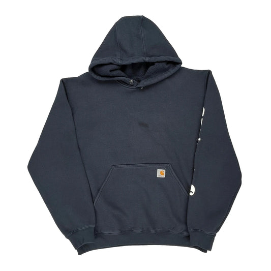 Carhartt Hoodie - Large Navy Cotton Blend
