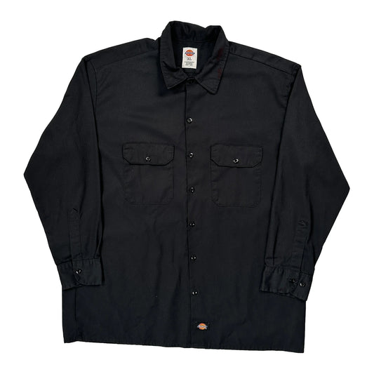 Dickies Shirt - XL Black Polyester Blend