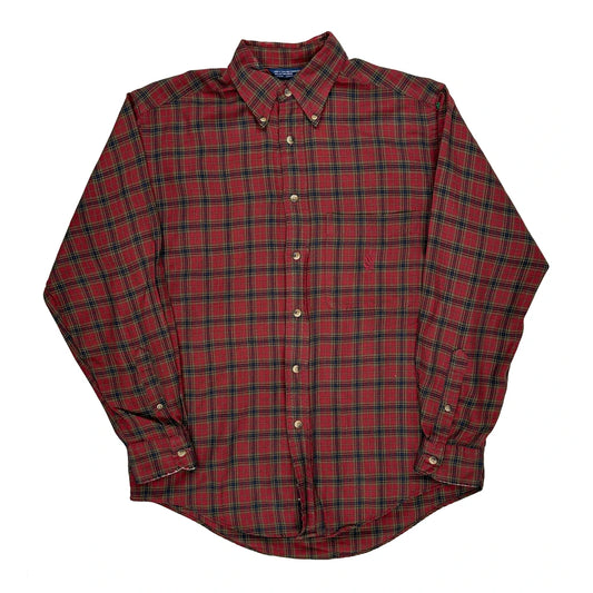 Nautica Checked Shirt - Small Red Cotton