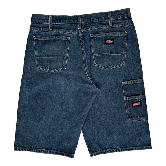 Dickies Denim Shorts - 34W 11L Blue Denim