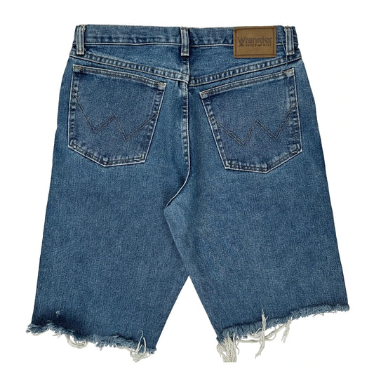Wrangler Denim Shorts - 32W 10L Blue Cotton