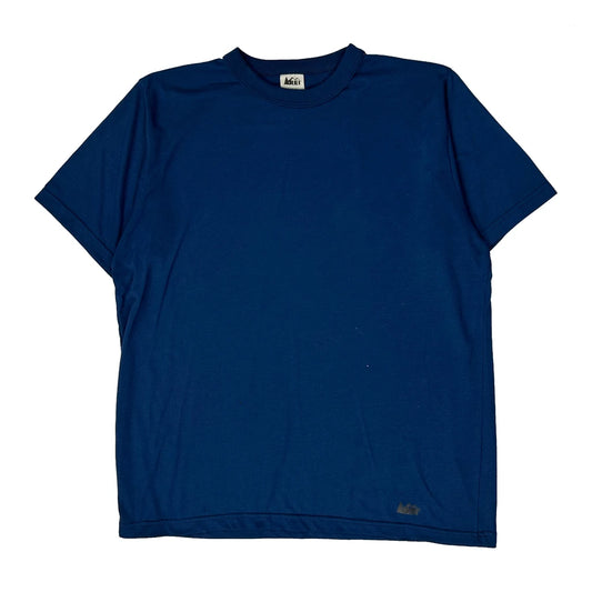 Made In USA Rei Hiking T-Shirt - Large Blue Cotton