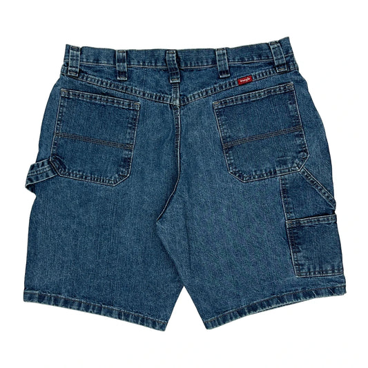 Wrangler Carpenter Shorts - 36W 10L Blue Cotton