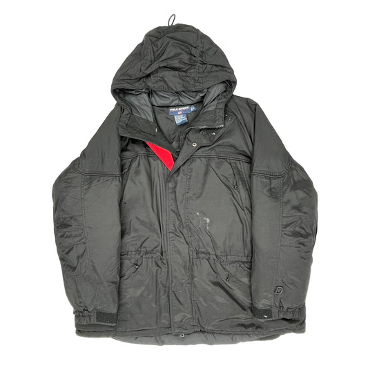 Vintage 90S Polo Sport Puffer - XL Black Nylon