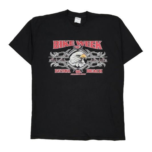 2001 Bike Week All Sport Single Stitch T-Shirt - XL Black Cotton