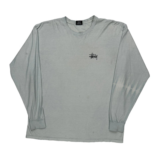 Stussy Long Sleeve T-Shirt - XL Grey Cotton