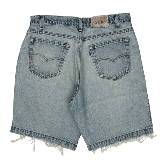 Vintage Levis Denim Shorts - 34W 10L Light Wash Denim