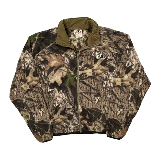 Vintage Mossy Oak Fleece Jacket - XL Camo Polyester