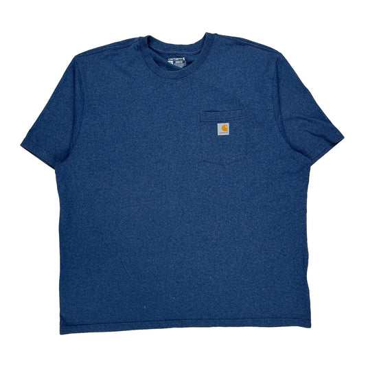 Carhartt T-Shirt - 2XL Blue Cotton